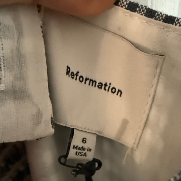 Reformation Gingham Square Neck Maxi Dress in Blue and White - Picture 4 of 6